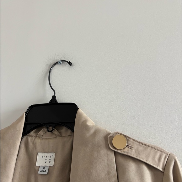 A New Day Trench Coat Jacket Beige Belted Womens S Preppy Classic Old Money - Picture 6 of 11